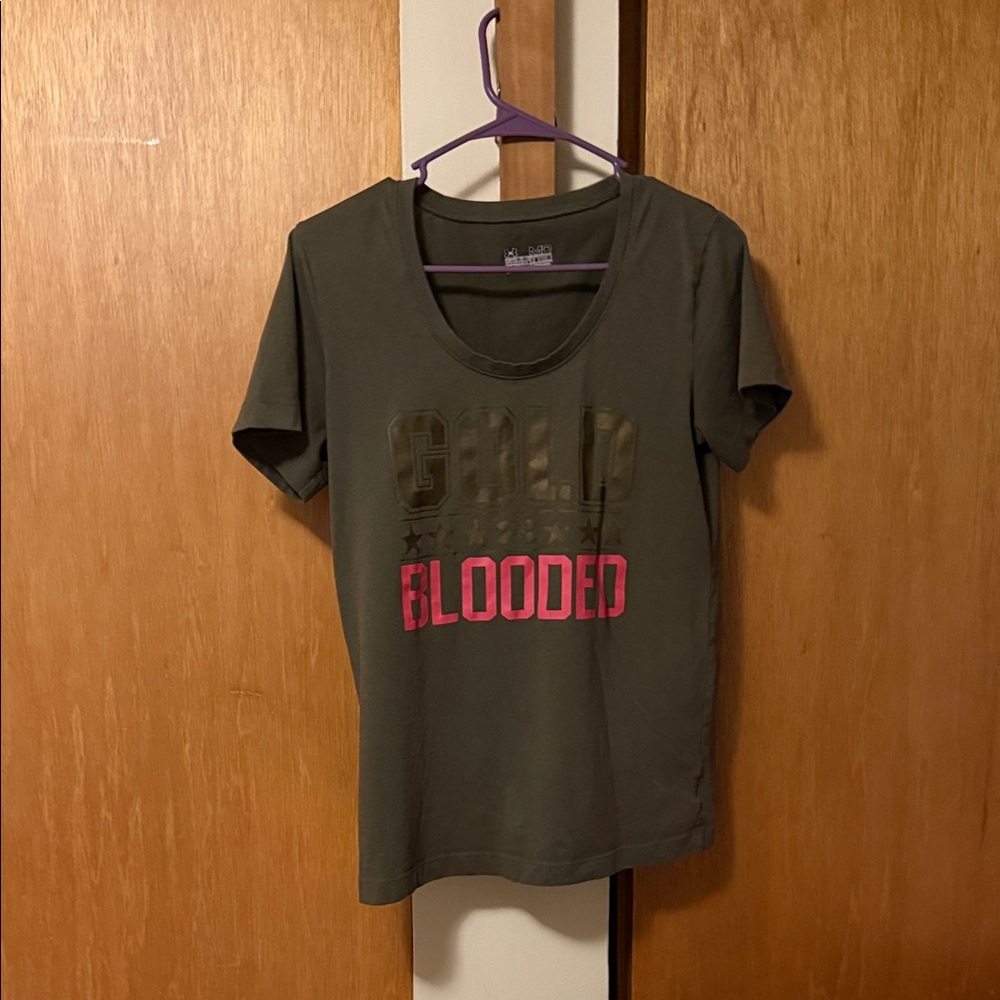 Under Armour Olive and Pink Short Sleeve Tee